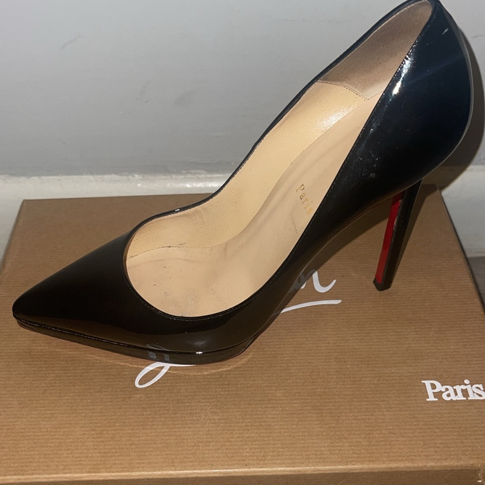 Pigalle Plato 120 patent calf heel